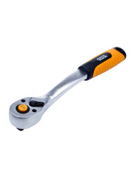 Тріскачка 1/2" на 90 зубів MASTERTOOL, вигнута 250мм (78-0149)