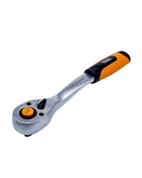 Тріскачка 3/8" на 90 зубів MASTERTOOL, вигнута 200мм (78-0129)