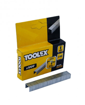 Скоби 8мм для механічного степлера 0.7х11.3мм TOOLEX, 1000шт (88Т308)
